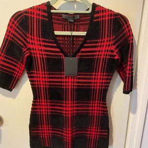 Alexander Wang V Neck Tunic in Buffalo Plaid